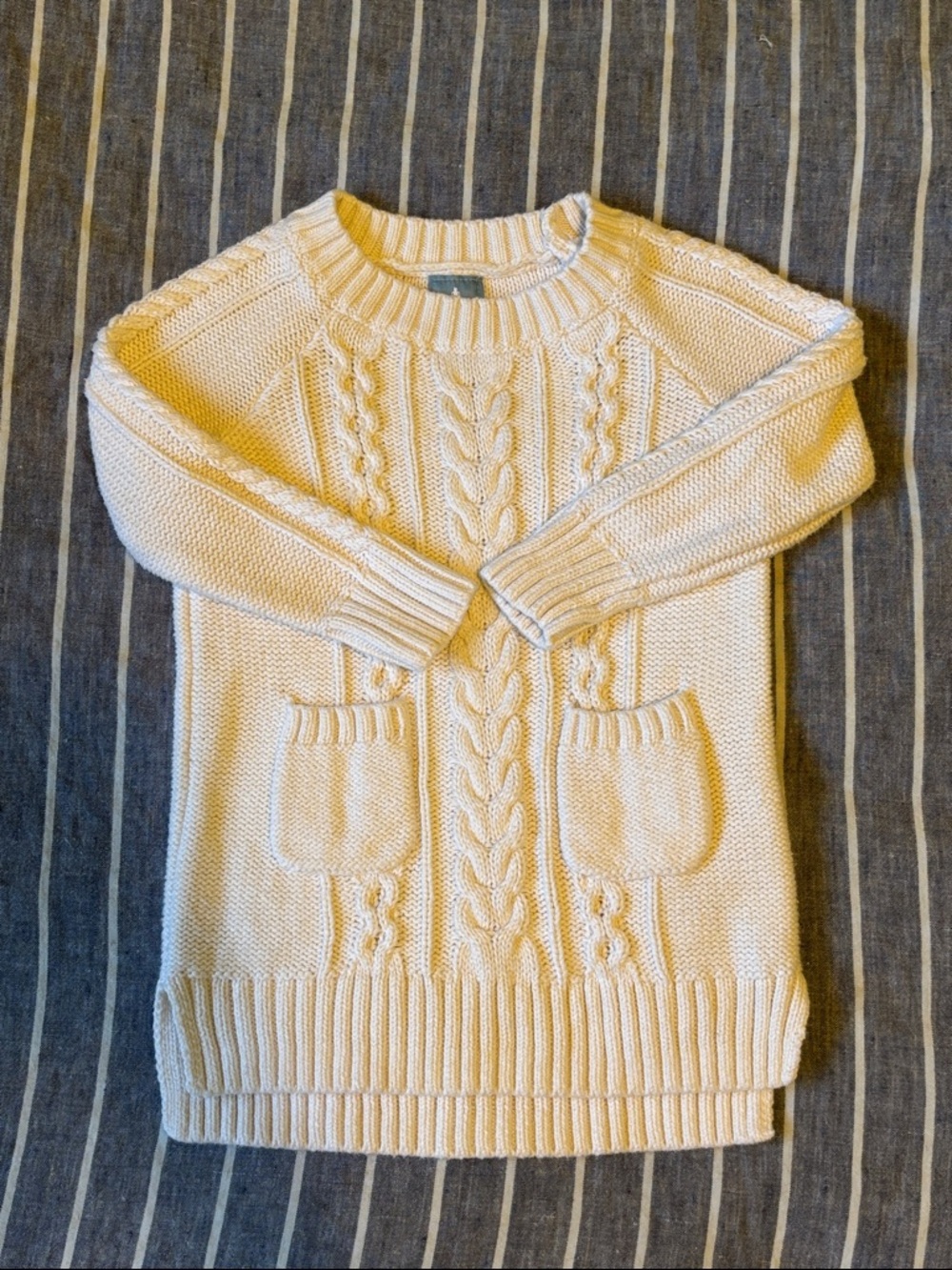 Baby Gap 12-18 Month White Knitted Cotton Sweater